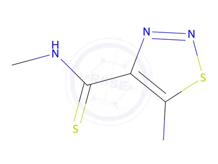 Chemical structure of 1,2,3-Thiadiazole-4-carbothioamide,5-amino-N-methyl-(9CI)