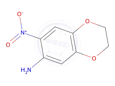 Chemical structure of 7-Nitro-2,3-dihydro-1,4-benzodioxin-6-amine