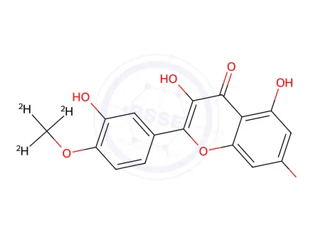 Chemical structure of 4'-O-Methyl-d3 Quercetin