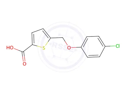 Chemical structure of 5-((4-Chlorophenoxy)methyl)thiophene-2-carboxylic acid