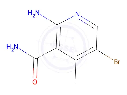 Chemical structure of 2-AMINO-5-BROMO-4-METHYL NICOTINAMIDE