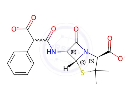 Chemical structure of Carbenicillin Disodium