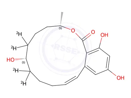 Chemical structure of β-Zearalenol-d4 (Major)