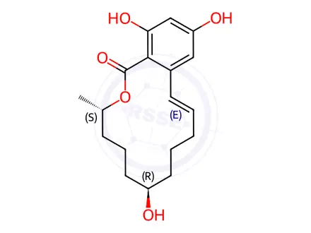 Chemical structure of α-Zearalenol