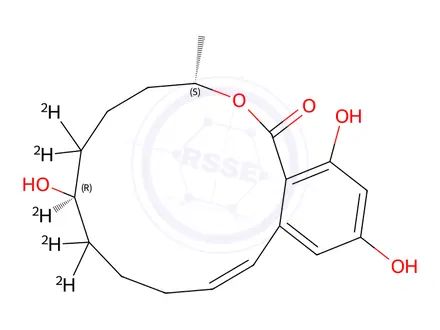 Chemical structure of α-Zearalenol-D5