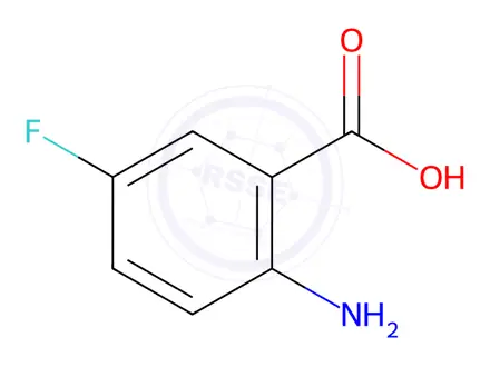 Chemical structure of 2-amino-5-fluorobenzoic acid