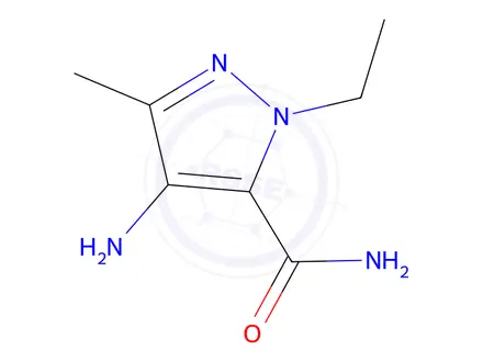 Chemical structure of 4-Amino-1-ethyl-3-methyl-1H-pyrazole-5-carboxamide