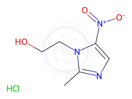 Chemical structure of Metronidazole hydrochloride, >98%