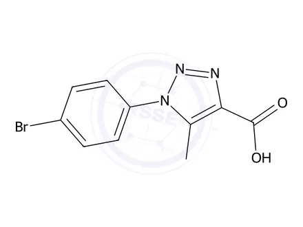 Chemical structure of 1-(4-Bromophenyl)-5-methyl-1H-1,2,3-triazole-4-carboxylic acid