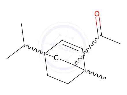 Chemical structure of 1-[1(or 4)-methyl-4(or 1)-(1-methylethyl)bicyclo[2.2.2]oct-5-en-2-yl]ethan-1-one