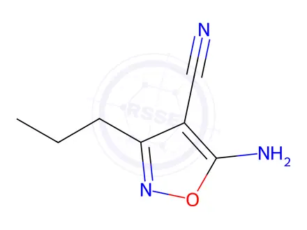 Chemical structure of 4-Isoxazolecarbonitrile,5-amino-3-propyl-(9CI)