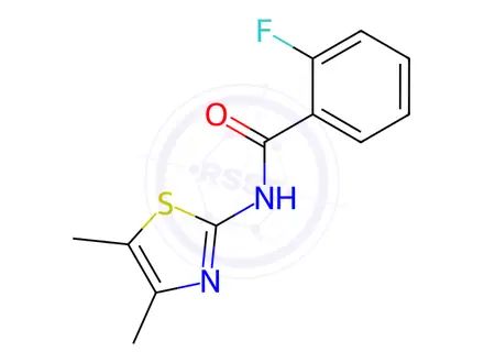 Chemical structure of Benzamide, N-(4,5-dimethyl-2-thiazolyl)-2-fluoro-(9CI)