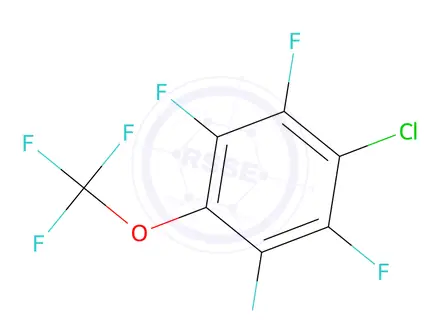 Chemical structure of 1-Chloro-2,3,5,6-tetrafluoro-4-(trifluoromethoxy)benzene