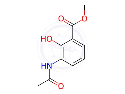 Chemical structure of 3-(Acetylamino)-2-hydroxybenzoic Acid Methyl Ester