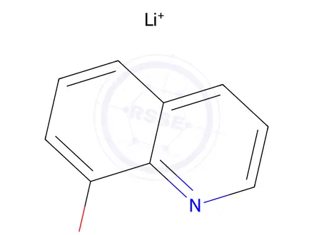 Chemical structure of 8-Hydroxyquinolinolato-lithium