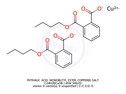 Chemical structure of PHTHALIC ACID MONO-N-BUTYL ESTER COPPER(II) SALT