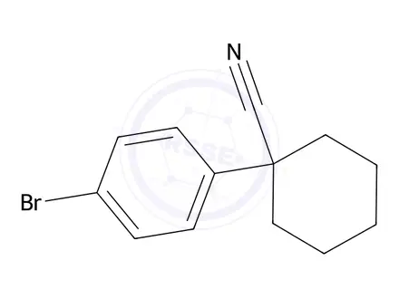 Chemical structure of 1-(4-Bromophenyl)cyclohexane-1-carbonitrile