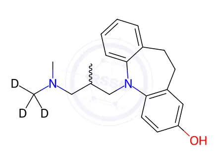 Chemical structure of 2-Hydroxy Trimipramine D3
