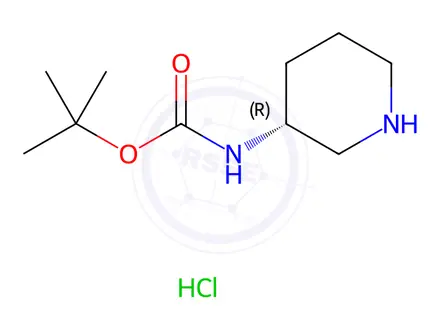 Chemical structure of (R)-3-(Boc-Amino)piperidine Hydrochloride