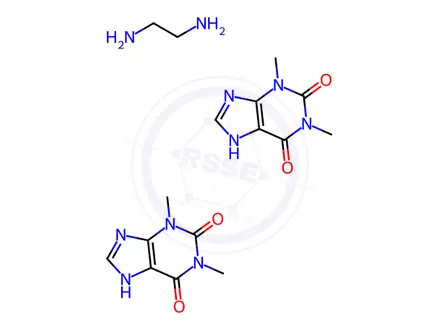 Chemical structure of Aminophylline(ethane-1,2-diamine)