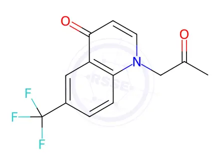 Chemical structure of 1-(2-Oxopropyl)-6-(trifluoromethyl)quinolin-4(1H)-one