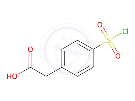 Chemical structure of 4-Chlorosulfonylphenylacetic Acid