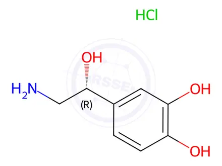 Chemical structure of L-Noradrenaline hydrochloride