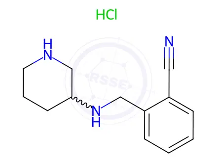 Chemical structure of 2-(Piperidin-3-ylaMinoMethyl)-benzonitrile hydrochloride