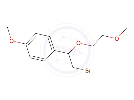 Chemical structure of 1-(2-Bromo-1-(2-methoxyethoxy)ethyl)-4-methoxybenzene