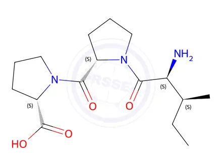 Chemical structure of L-Isoleucyl-L-prolyl-L-proline
