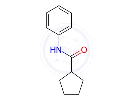 Chemical structure of CyclopentanecarboxaMide, N-phenyl-