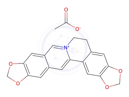 Chemical structure of Isocoptisine acetate