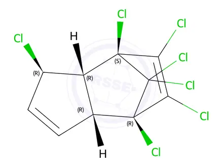 Chemical structure of Heptachlor