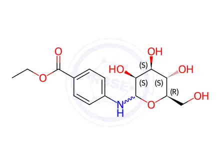 Chemical structure of Ethyl p-Aminobenzoate-N-D-mannose