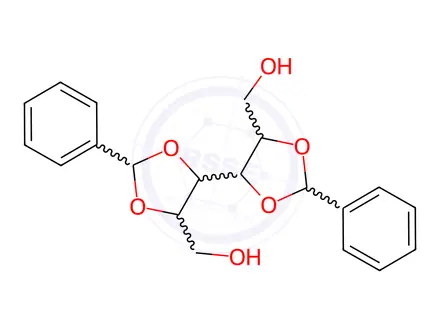 Chemical structure of 2-O,3-O:4-O,5-O-Dibenzylidene-D-mannitol