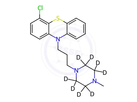 Chemical structure of 4-Chloro Perazine-d8