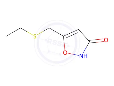 Chemical structure of 5-((Ethylthio)methyl)isoxazol-3(2H)-one