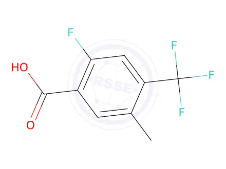 Chemical structure of 2-Fluoro-5-Methyl-4-(trifluoroMethyl)benzoic acid, 97%