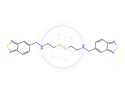 Chemical structure of N,N'-(Dithiobisethylene)bis(2,1,3-benzothiadiazole-SIV-5-methanamine)