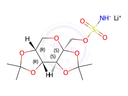 Chemical structure of Topiramate Lithium