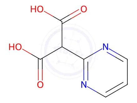 Chemical structure of 2-(Pyrimidin-2-yl)malonic acid