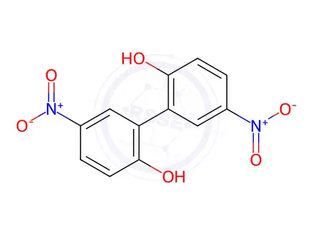 Chemical structure of 5,5'-Dinitro-[1,1'-biphenyl]-2,2'-diol
