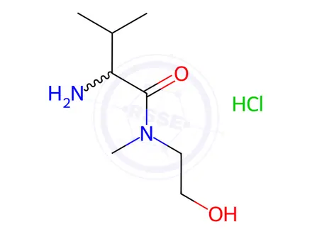 Chemical structure of 2-Amino-N-(2-hydroxyethyl)-N,3-dimethylbutanamide hydrochloride