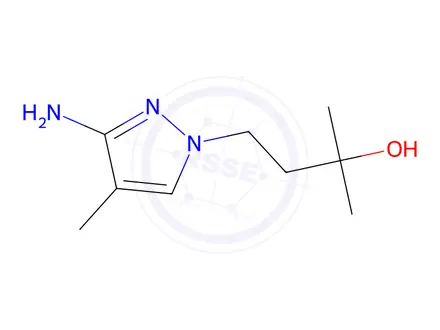 Chemical structure of 4-(3-Amino-4-methyl-1h-pyrazol-1-yl)-2-methylbutan-2-ol