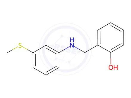 Chemical structure of 2-(((3-(Methylthio)phenyl)amino)methyl)phenol