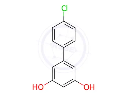 Chemical structure of 4'-chloro-[1,1'-biphenyl]-3,5-diol