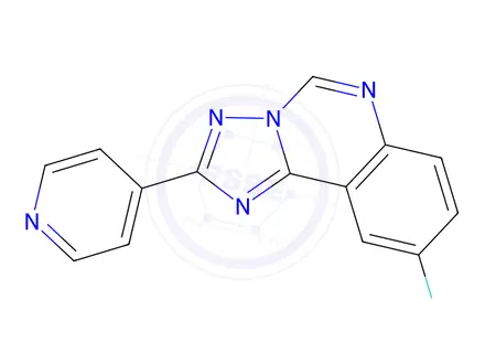 Chemical structure of 9-Fluoro-2-(4-pyridinyl)[1,2,4]triazolo[1,5-c]quinazoline