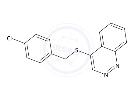 Chemical structure of 4-((4-Chlorobenzyl)thio)cinnoline