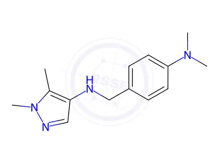 Chemical structure of N-[4-(dimethylamino)benzyl]-1,5-dimethyl-1H-pyrazol-4-amine
