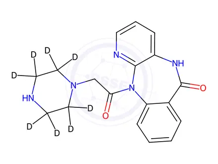 Chemical structure of N-Desmethyl Pirenzepine-d8